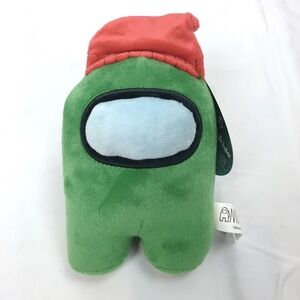 NWT Among Us Plush Green Red Beanie Hat Toikido 6" Toy